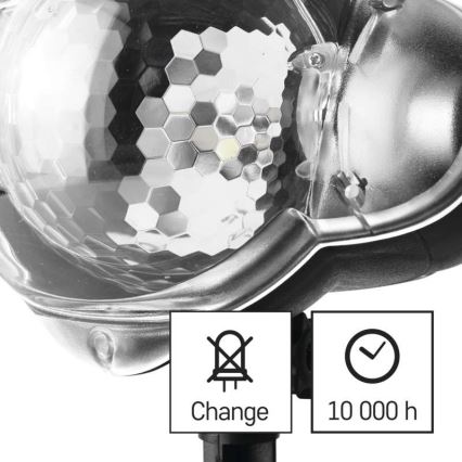 Светодиодный рождественский уличный проектор LED/4W/230V IP44 белый