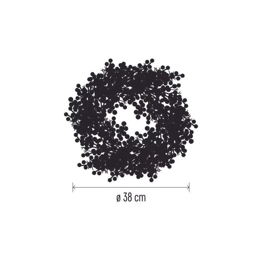Светодиодный рождественский венок 20xLED/3xAA теплый белый