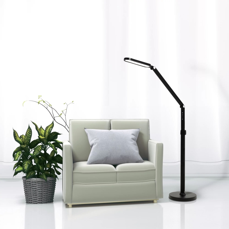 Светодиодный сенсорный торшер с регулированием яркости FERRARA LED/13W/230V 3000/4000/6500K черный