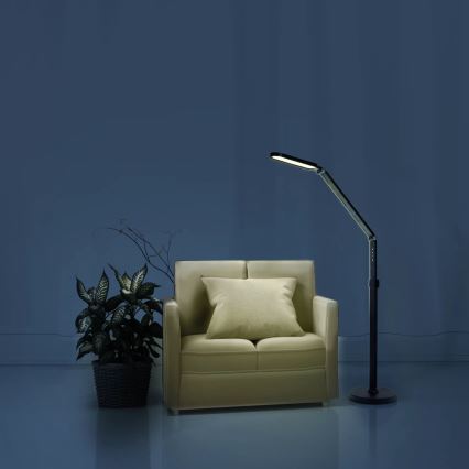 Светодиодный сенсорный торшер с регулированием яркости FERRARA LED/13W/230V 3000/4000/6500K черный