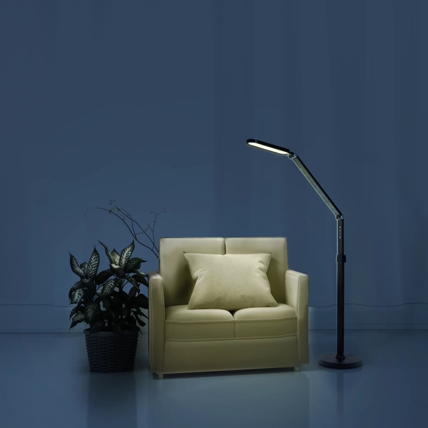 Светодиодный сенсорный торшер с регулированием яркости FERRARA LED/13W/230V 3000/4000/6500K черный