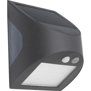 Светодиодный солнечный настенный светильник с датчиком LED/3W/3,7V 3000/4000K 1200 mAh IP54 антрацит