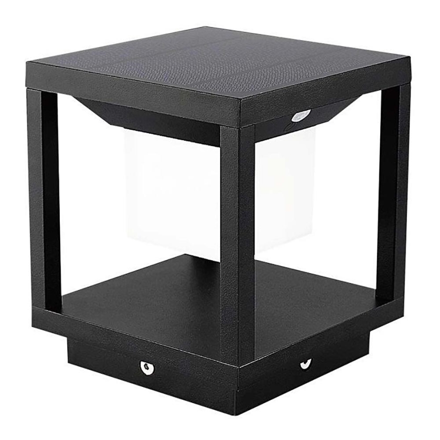 Светодиодный солнечный светильник с датчиком LED/2W/5,5V 3000K IP65 2600 мАч черный