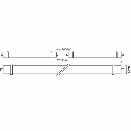 Светодиодный сверхпрочный светильник с датчиком LED/40W/180-265V IP65 4000K