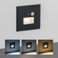 Светодиодный светильник для лестницы с датчиком движения и сумерек LED/1,5W/230V 3000/4000/6000K антрацит