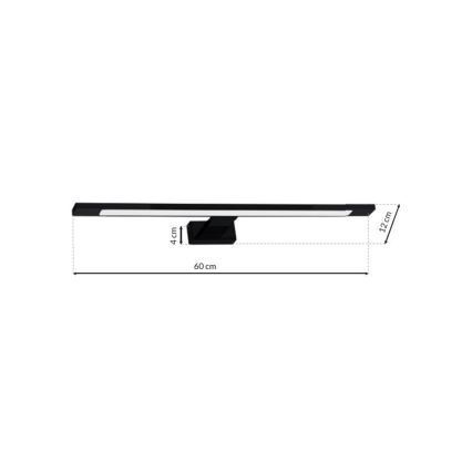 Светодиодный светильник для подсветки зеркала в ванной комнате SHINE LED/12W/230V IP44 черный