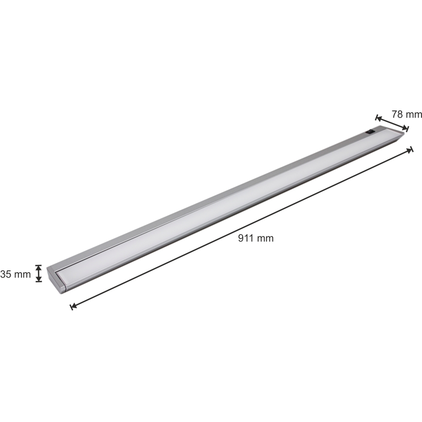 Светодиодный светильник для подсветки кухонной столешницы LED/15W/230V серебряный