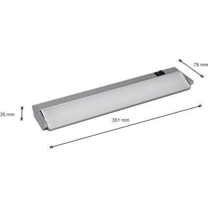 Светодиодный светильник для подсветки кухонной столешницы LED/5W/230V серебряный
