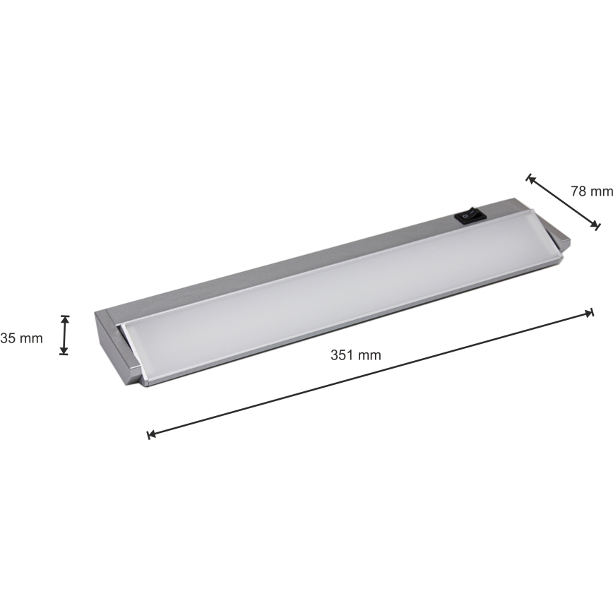 Светодиодный светильник для подсветки кухонной столешницы LED/5W/230V серебряный