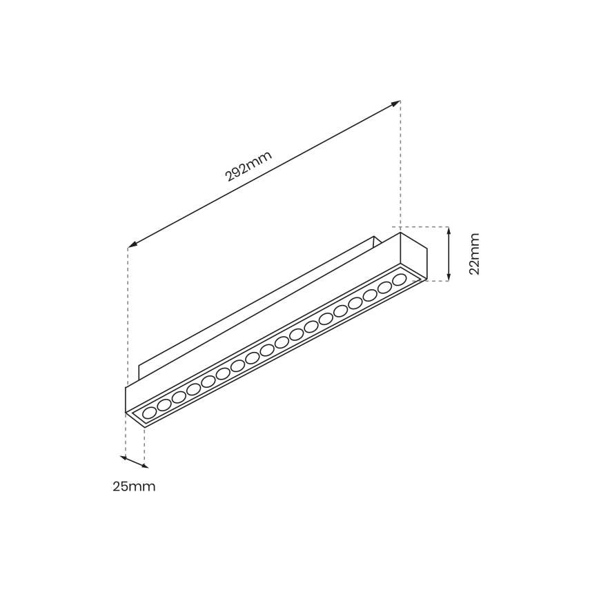 Светодиодный светильник для трековой системы MAGNETIC TRACK LED/18W/48V 4000K