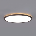Светодиодный светильник для ванной с датчиком движения и сумерек NIVERA LED/24W/230V IP54 3000/4000/6000K диаметр 30 см черный + пульт дистанционного управления