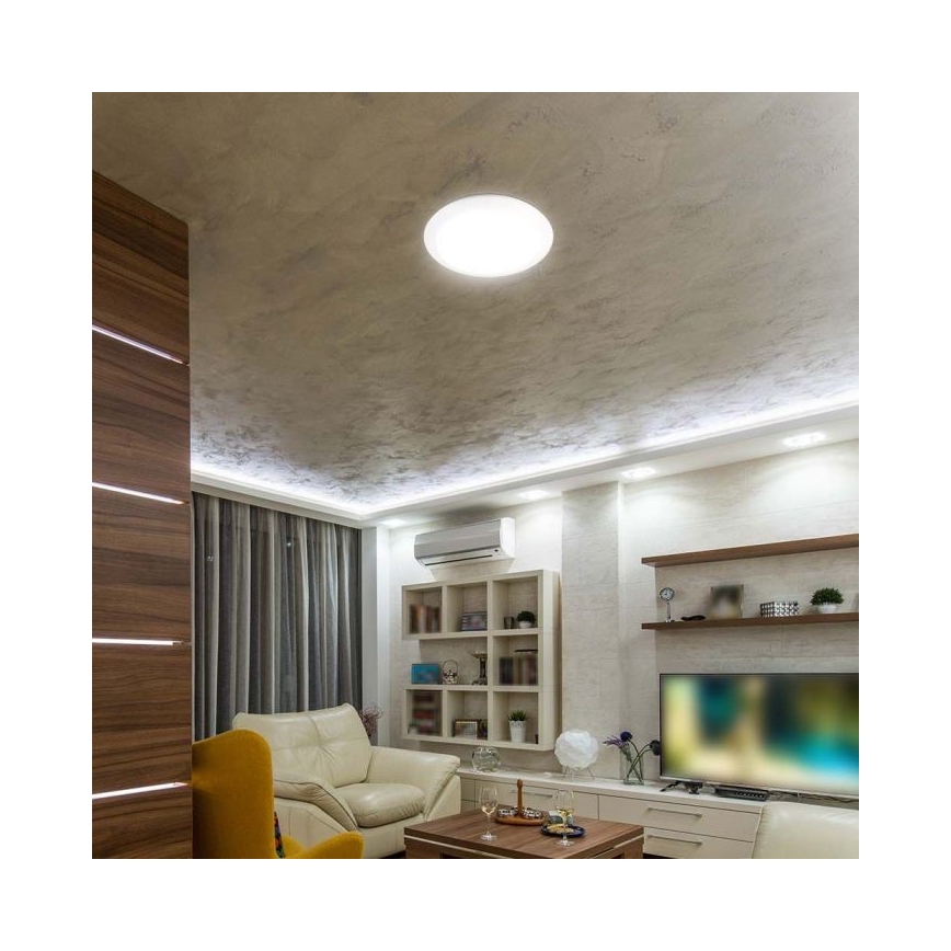 Светодиодный светильник для ванной комнаты с датчиком LED/20W/230V 3000/4000/6000K IP66 диаметр 30 см