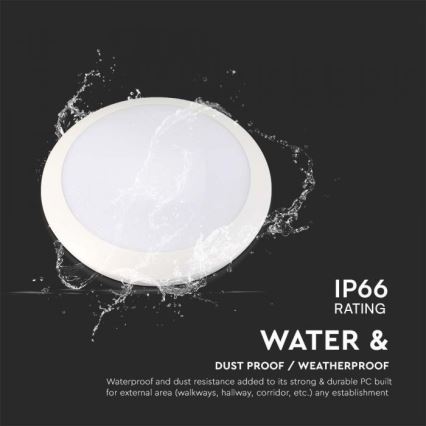Светодиодный светильник для ванной комнаты с датчиком LED/20W/230V 3000/4000/6000K IP66 диаметр 30 см
