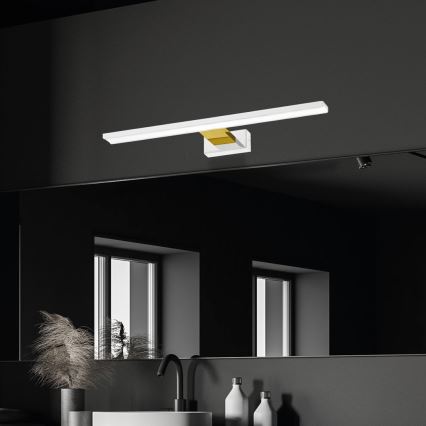 Светодиодный светильник для зеркала в ванной комнате SHINE LED/13,8W/230V IP44 белый/золотистый