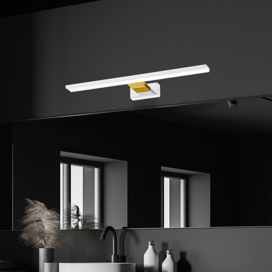 Светодиодный светильник для зеркала в ванной комнате SHINE LED/13,8W/230V IP44 белый/золотистый