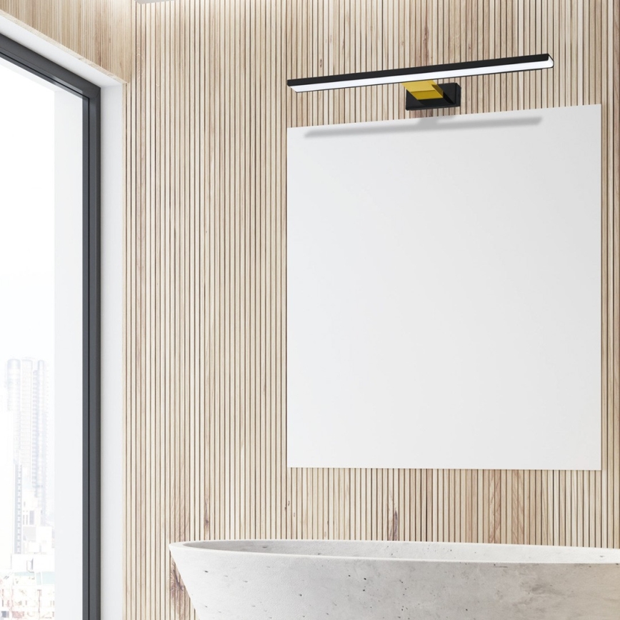 Светодиодный светильник для зеркала в ванной комнате SHINE LED/13,8W/230V IP44 черный/золотистый