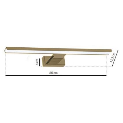 Светодиодный светильник для зеркала в ванной комнате SHINE LED/13,8W/230V IP44 латунь