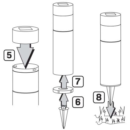 Светодиодный светильник на солнечной батарее BART LED/1,2V 150 mAh IP44