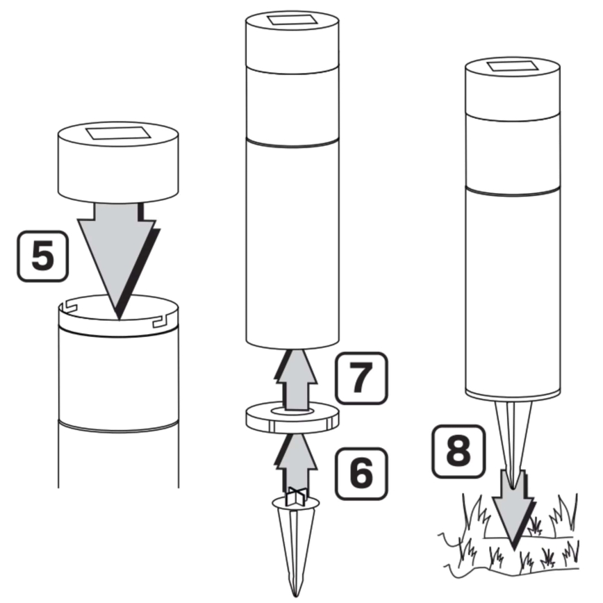 Светодиодный светильник на солнечной батарее BART LED/1,2V 150 mAh IP44