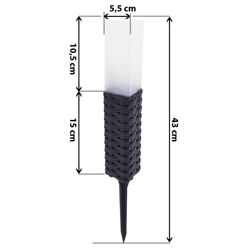 Светодиодный светильник на солнечной батарее RABBIA LED/1,2V 300 mAh IP44