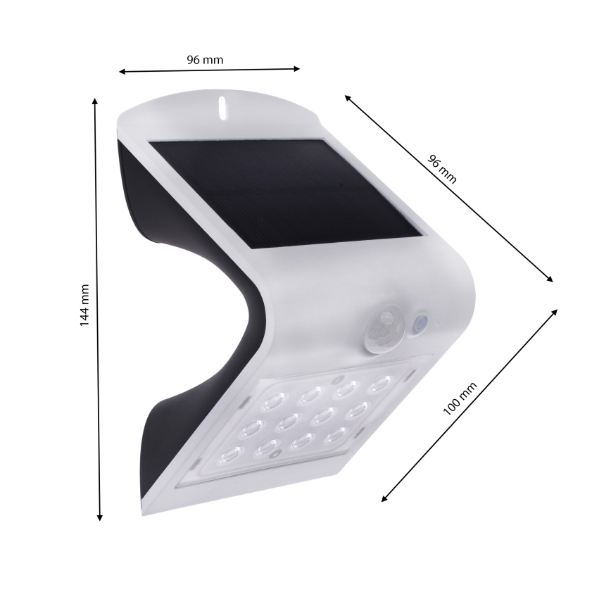 Светодиодный светильник на солнечной батарее с датчиком движения и освещенности LED/1,5W/1200 mAh 3,7V IP65