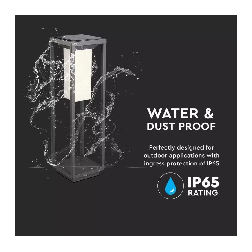 Светодиодный светильник на солнечной батарее с датчиком SAMSUNG CHIP LED/2W/3,7V IP65 2600 mAh