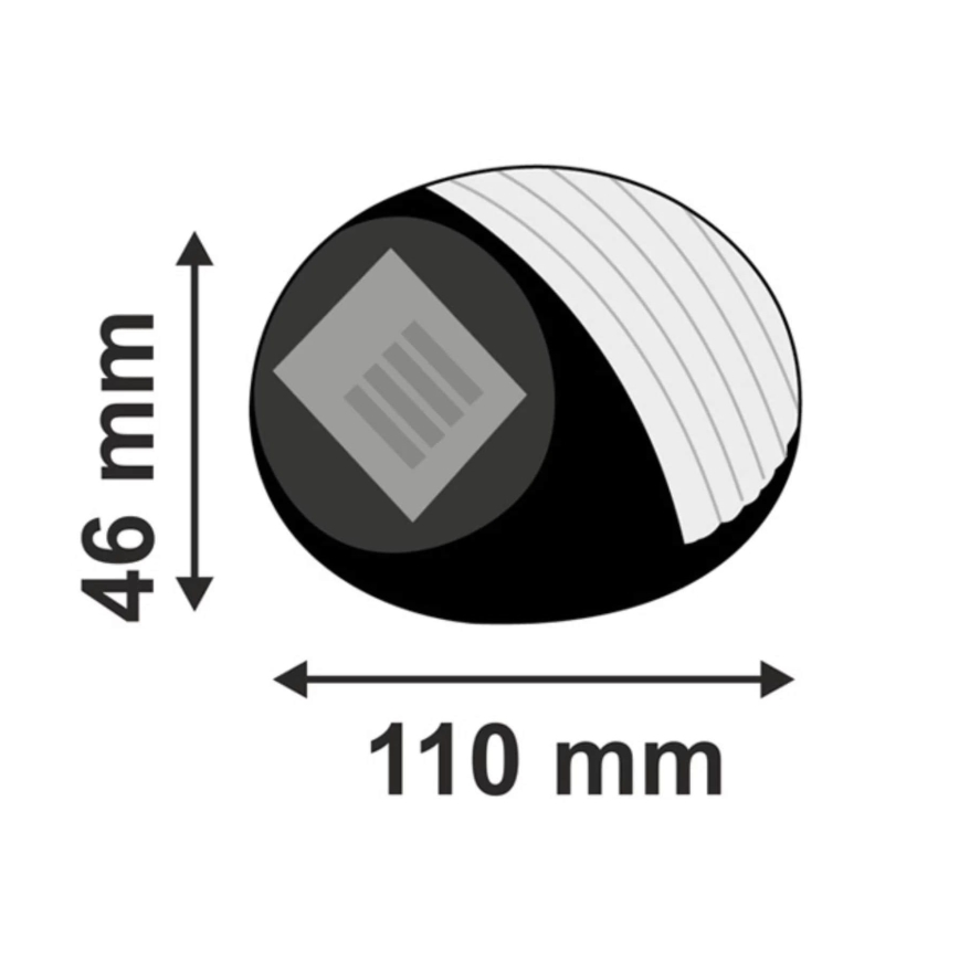Светодиодный светильник на солнечной батарее 2xLED/0,12W/2xAA 6500K IP44