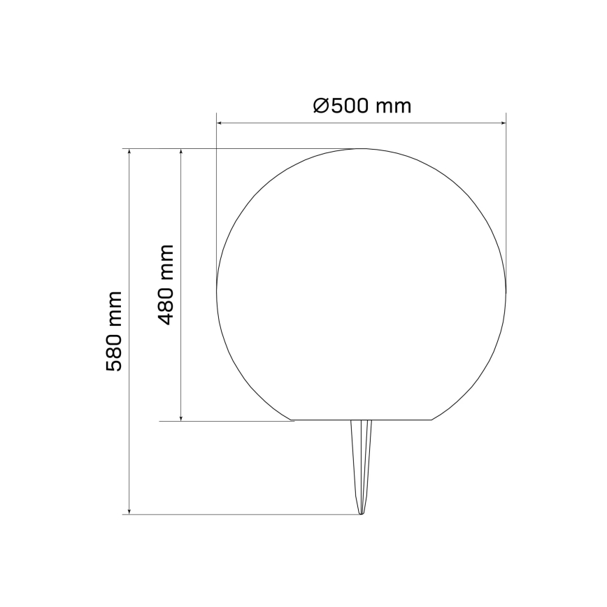 Светодиодный светильник на солнечной батарее BALL LED/3,7V 2000 mAh диаметр 50 см IP65 белый