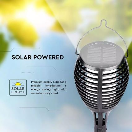 Светодиодный светильник на солнечной батарее FLAME 4в1 1xLED/0,45W/3,7V IP44