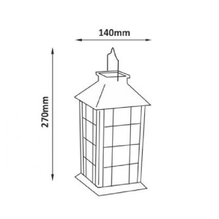Светодиодный светильник на солнечной батарее LED/1,2V IP44 патина