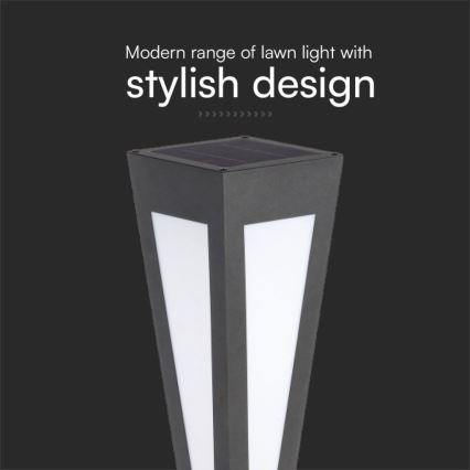 Светодиодный светильник на солнечной батарее LED/2W/3,7V IP65 3000K черный + дистанционное управление