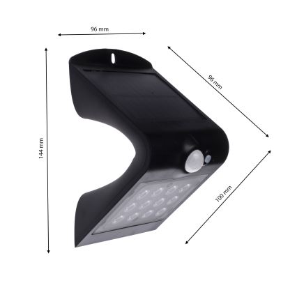 Светодиодный светильник на солнечной батарее с датчиком движения LED/1,5W/1200 mAh 3,7V IP65
