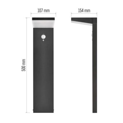 Светодиодный светильник на солнечной батарее с датчиком LED/4,4W/3,7V 2200 mAh IP44