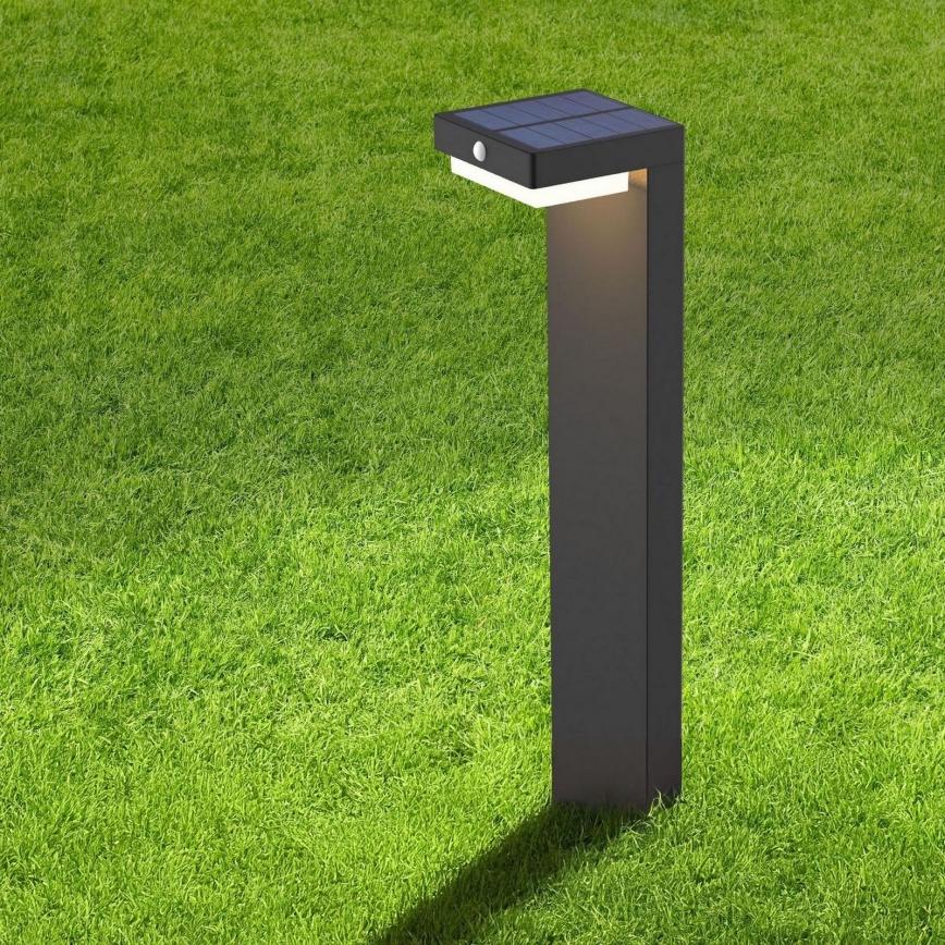 Светодиодный светильник на солнечной батарее с датчиком MALI LED/4,5W/3,7V 2000 mAh IP44 черный