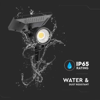 Светодиодный светильник на солнечной батарее SPIKE LED/2W/5,5V IP65 6400K