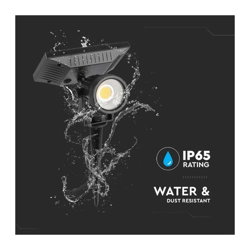 Светодиодный светильник на солнечной батарее SPIKE LED/2W/5,5V IP65 6400K