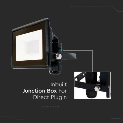 Светодиодный светильник с прямым подключением SAMSUNG CHIP LED/10W/230V IP65 6500K черный
