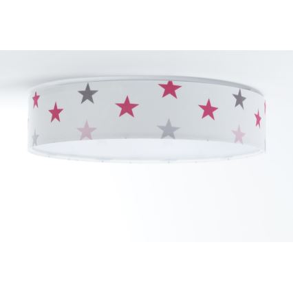 Светодиодный потолочный светильник с регулированием яркости SMART GALAXY KIDS LED/24W/230V 3000-6500K звезды белый/розовый/серый + дистанционное управление
