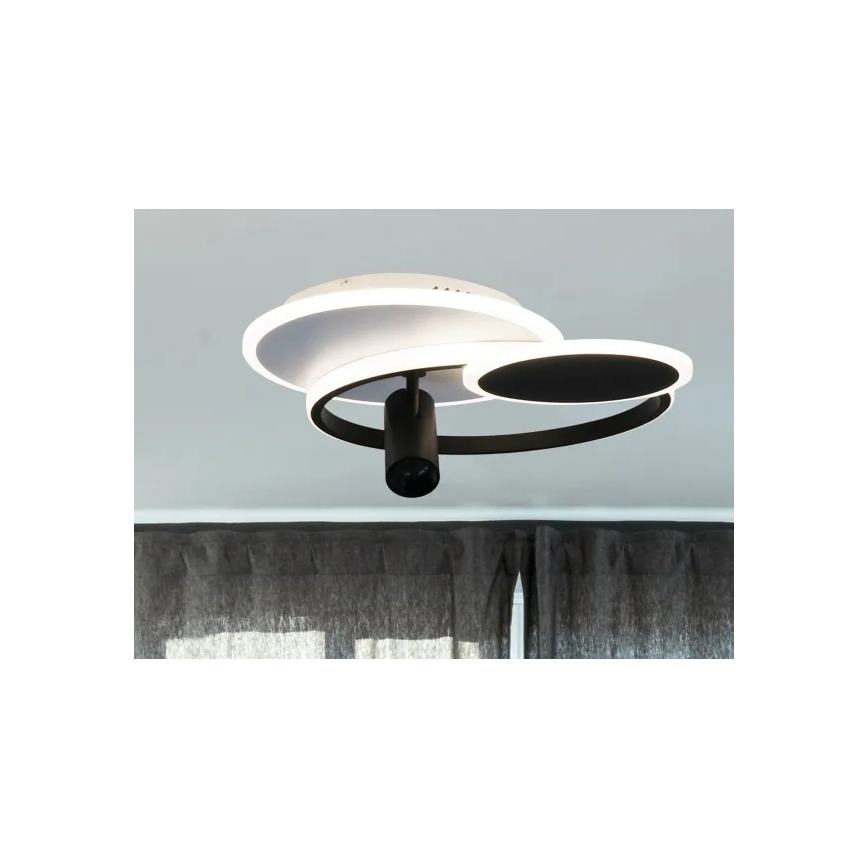 Светодиодный потолочный светильник с регулированием яркости LED/65W/230V 3000-6500K белый/черный + дистанционное управление