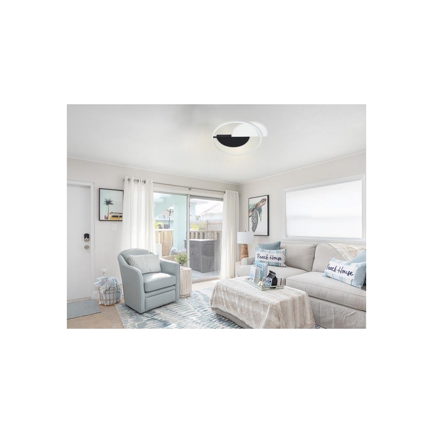 Светодиодный потолочный светильник с регулированием яркости LED/70W/230V 3000-6500K белый/черный + дистанционное управление