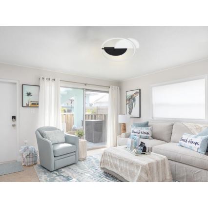 Светодиодный потолочный светильник с регулированием яркости LED/70W/230V 3000-6500K белый/черный + дистанционное управление