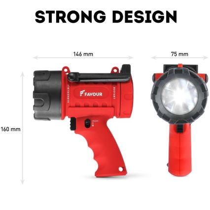 Светодиодный технический фонарик с регулированием яркости LED/5W/3xC IP67