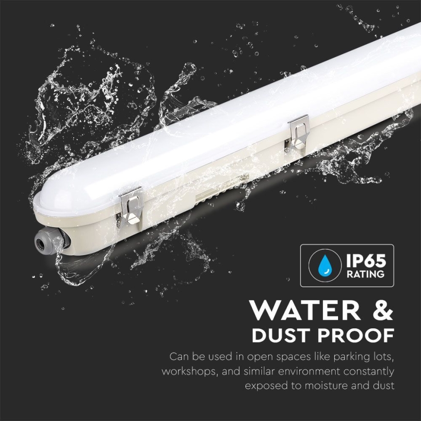 Светодиодный технический люминесцентный светильник с аварийным модулем EMERGENCY LED/36W/230V 6500K 120 см IP65