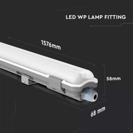 Светодиодный технический люминесцентный светильник LED/22W/230V 6400K 150 см IP65