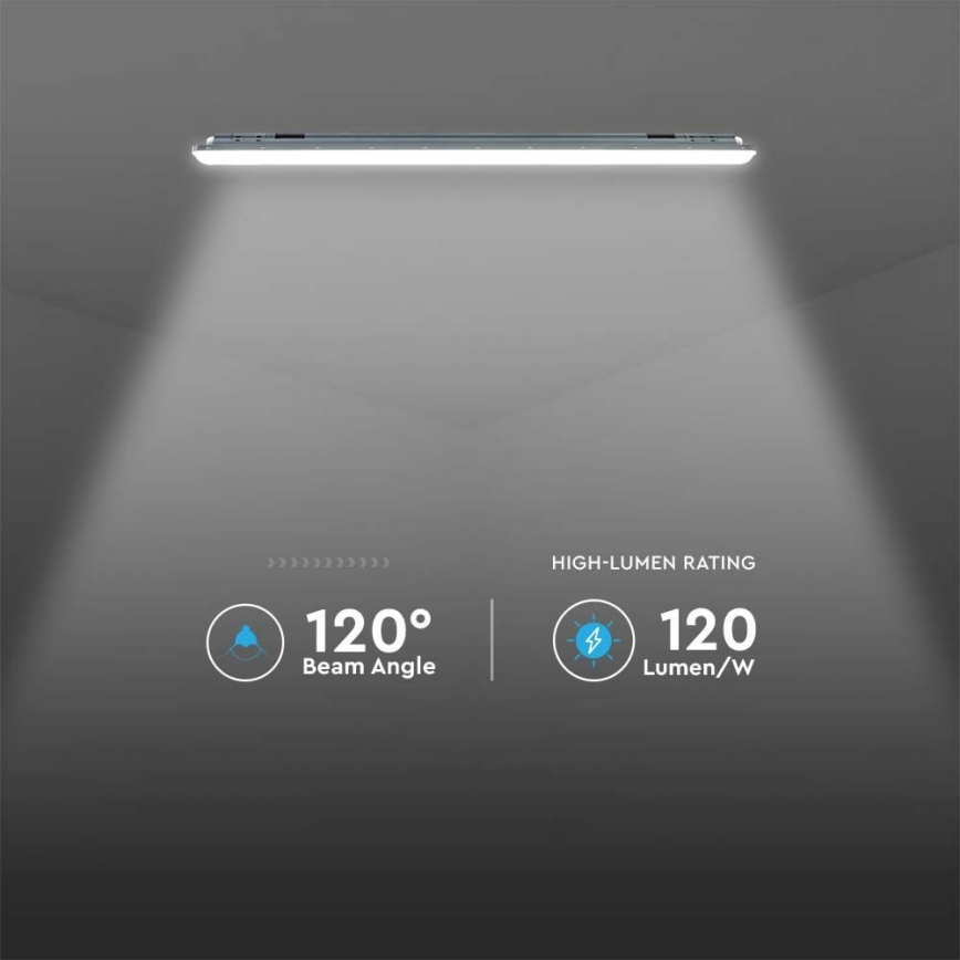 Светодиодный технический люминесцентный светильник с датчиком  X-SERIES LED/36W/230V 6500K 120 см IP65