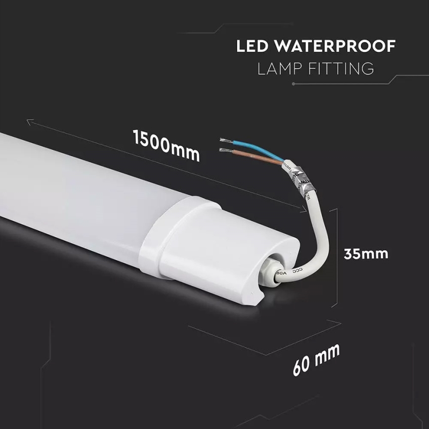 Светодиодный технический люминесцентный светильник S-SERIES LED/48W/230V 6500K 150 см IP65
