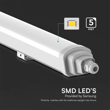 Светодиодный технический люминесцентный светильник SAMSUNG CHIP LED/48W/230V 4000K IP65 150 см