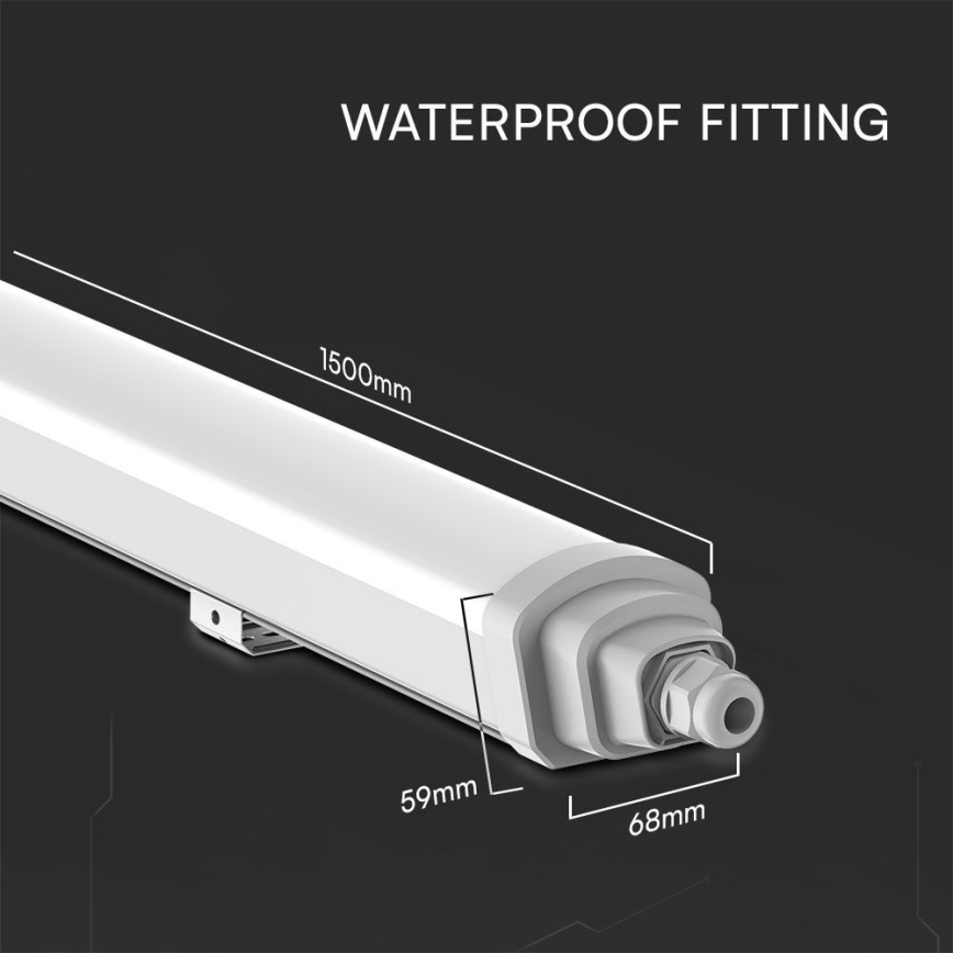 Светодиодный технический люминесцентный светильник SAMSUNG CHIP LED/48W/230V 4000K IP65 150 см