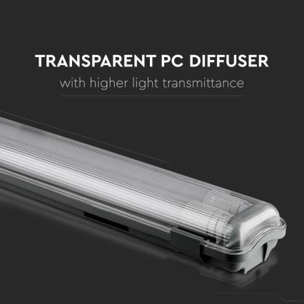 Светодиодный технический люминесцентный светильник T8 2xG13/22W/230V IP65 6400K 156 см