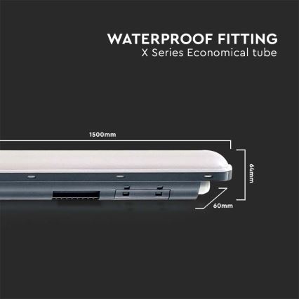 Светодиодный технический люминесцентный светильник X-SERIES LED/48W/230V 6500K 150 см IP65